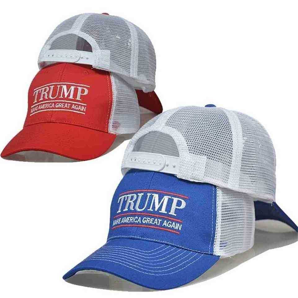 

2024 Trump Mesh Baseball Cap Presidential Election Hat For Women Men Letters Trump MAGA Summer Peaked Cap Red Blue Black Hip Hop Caps G68A5HQ, Trump blue mesh cap