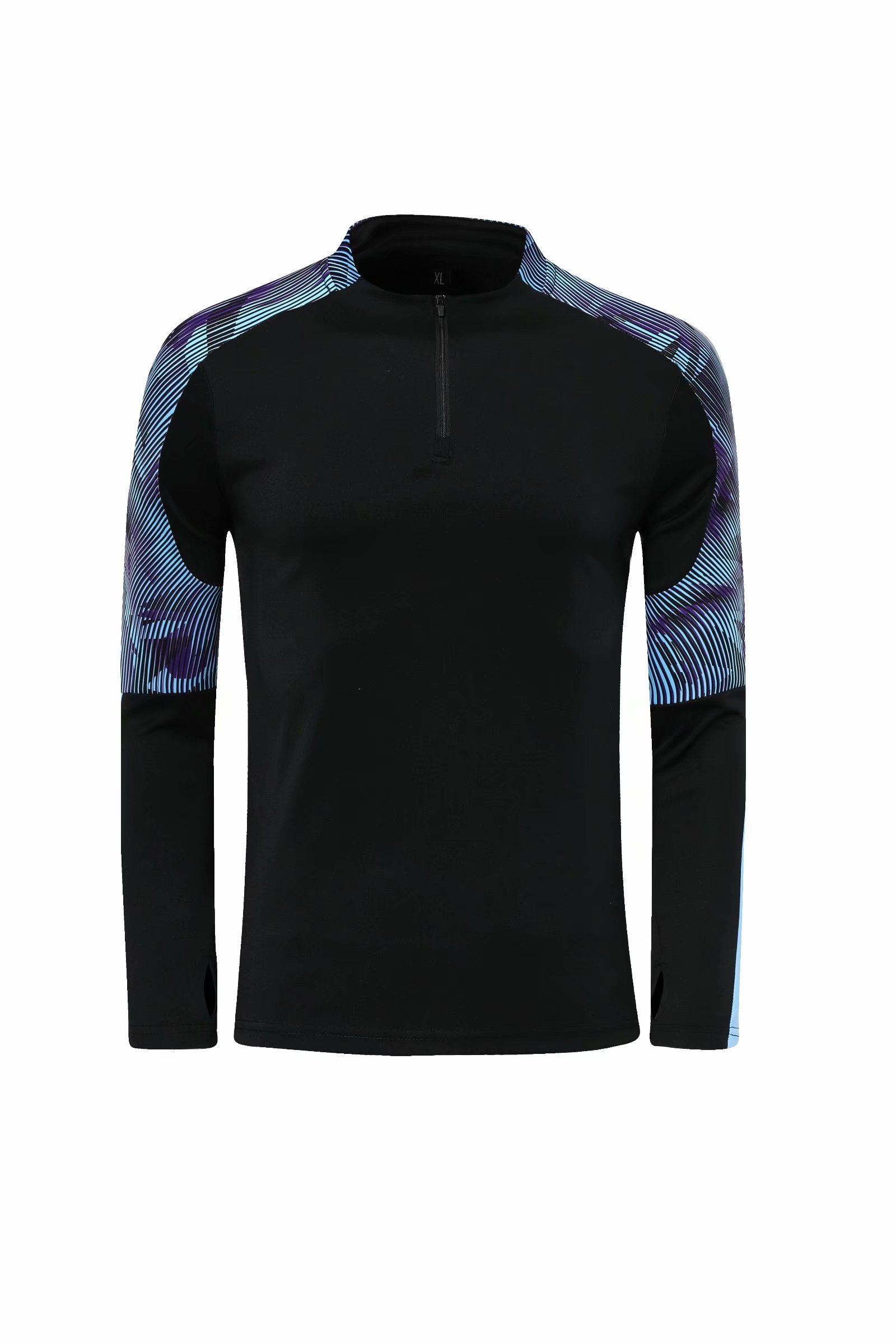 

#B29 Can be customized soccer Tracksuit Track kit running jacket chandal training suits sports wear And trousers, Black