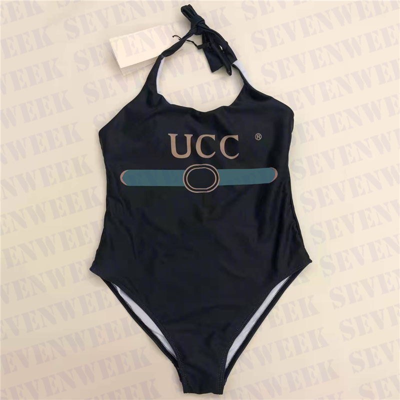 

Slim Swimsuit Classic Letter Summer Swimwear White One Piece Girls Swimsuit Outdoor Vacation Bathing Suit