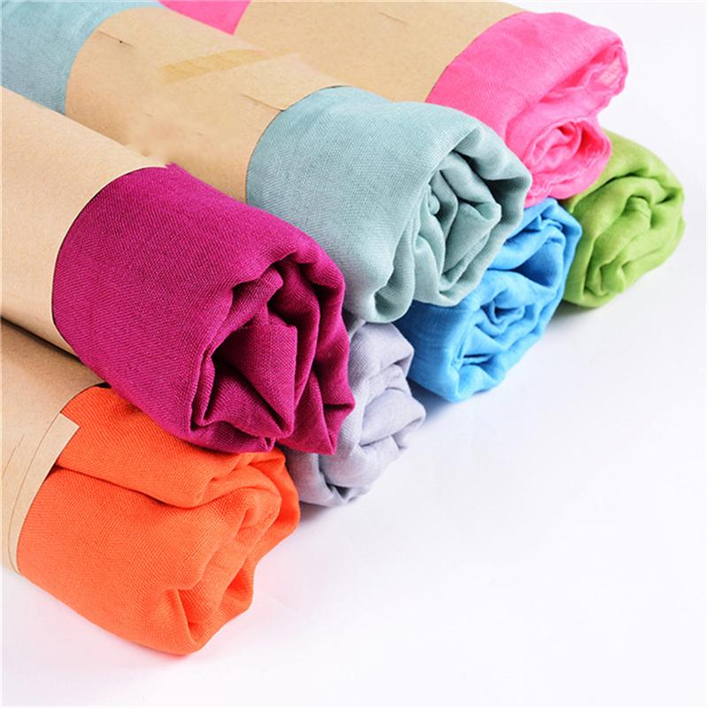 

Scarves Women Scarf Cotton Hijab Pashmina Lady Shawls And Wraps Head Neck Bandana Men Scarf/Black