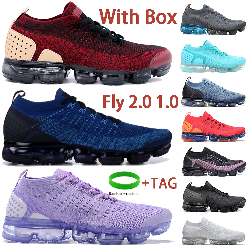 

With Box fly 2.0 1.0 running shoes triple black white gym blue beige gold oxygen purple be true men women sneakers