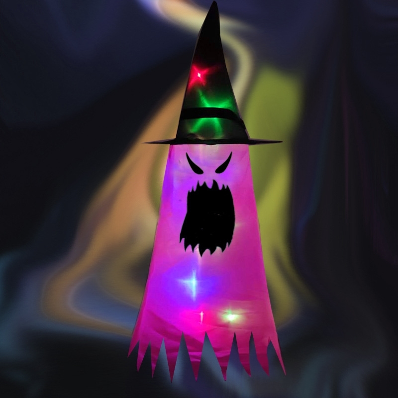 

Halloween Witch Hat luminous ghost environmental layout props led hat