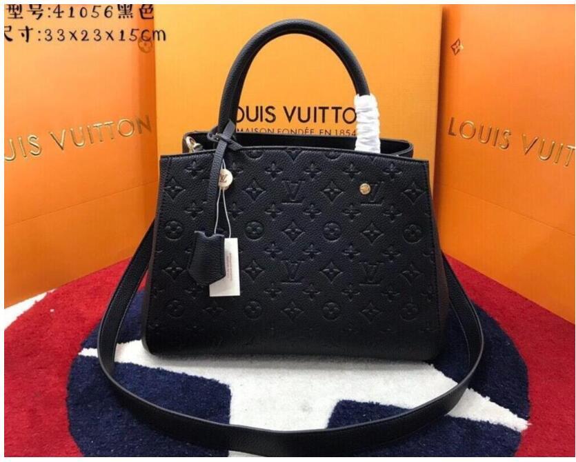 

Wholesale retail bag lv LOUIS BAG VITTON Designer old flower Montaigne for women classic shoulder bag clutch handbag crossbody, Red;black