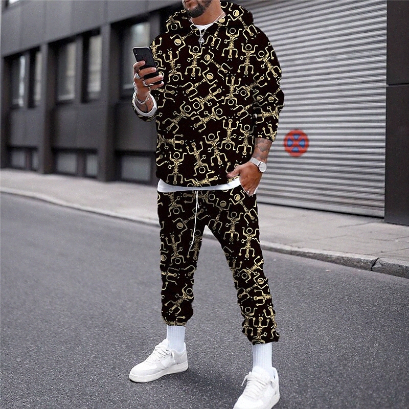 Sweats à Sweats à capuche 3D pour hommes Set de dessin animé graphique imprimé décontracté quotidien quotidien 3D imprimé casual sweatwear Sweats