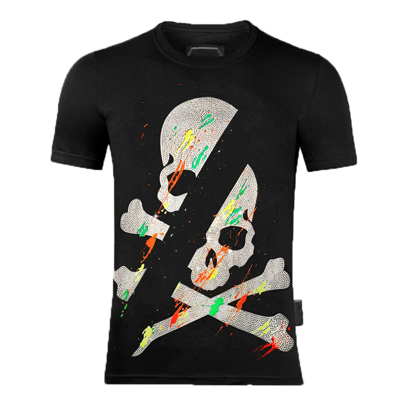 

2021 Summer Plain Men's T-Shirts Cotton Women Clothes Funny Short Sleeve O Neck Tees Printing Phillip T-Shirts PP Size :M-L-XL-XXL-XXXL qp11, Clear