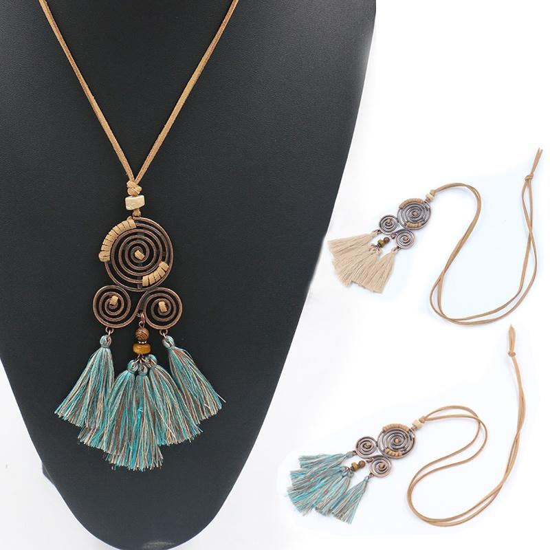 

Pendant Necklaces 1PC Women Europe America Accessories Sweater Chain Necklace Long Tassel Creative Vintage