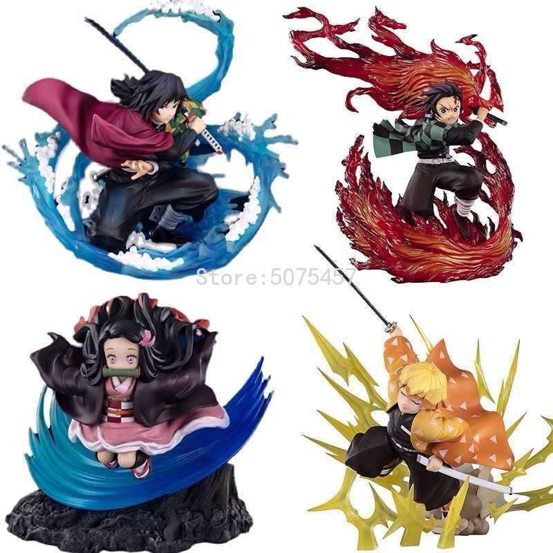 

21cm Kimetsu No Yaiba Anime Figure Figuarts ZERO Tanjiro Kamado Hinokami Kagura Action Figure Demon Slayer Figurine Model Toys Q0722, 21cm no retail box