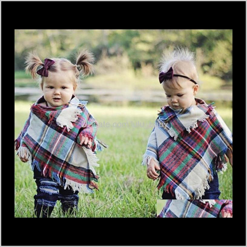 

Wraps Hats, Scarves & Gloves Fashion Aessories Drop Delivery 2021 Baby Girls Winter Plaid Cloak Kids Shawl Scarf Poncho Cashmere Cloaks Outwe