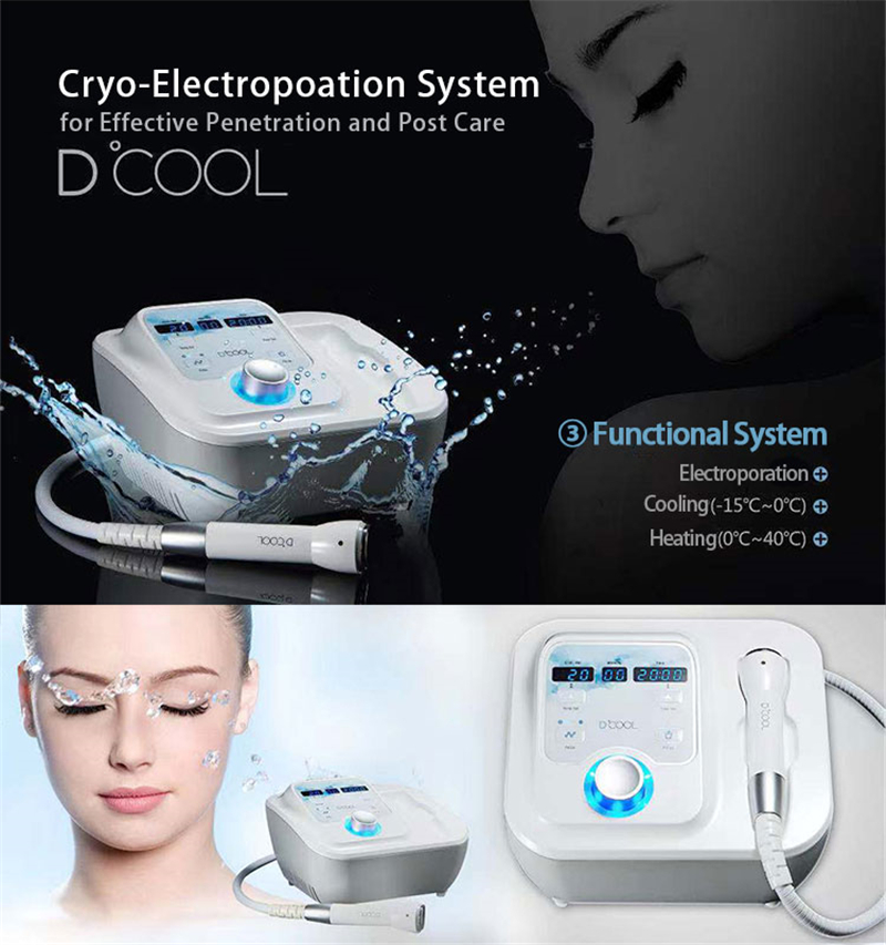 

New Sliming Dcool Portable Cool Hot EMS For Skin Tightening Anti Puffiness Facial Electroporation Machine