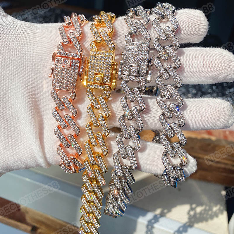 

Necklaces Geometric Diamond Chain Men's Gold Plated Full Alloy Hip Hop Men