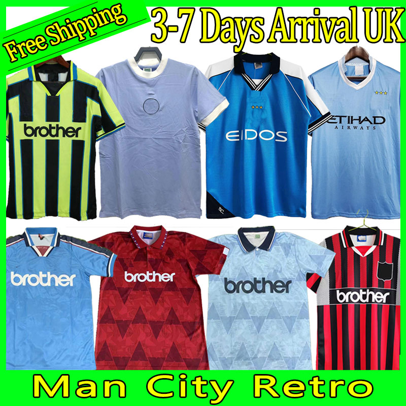 

1998 1999 2000 2011 2012 1994 95 96 1991 Soccer Jersey Retro Gallagher Haaland home blue man 11 12 classic DZEKO KUN AGUERO BALOTELLI CITY NASRI SILVA Football Shirt, 1972 home