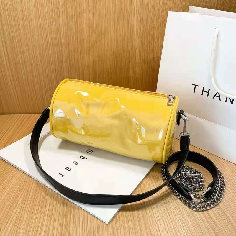 

Summer waterproof jelly bag Latest New arrival Luxury brand Cylinder package Fashion Women Crossbody bag sport pocket Cute handbag, C2