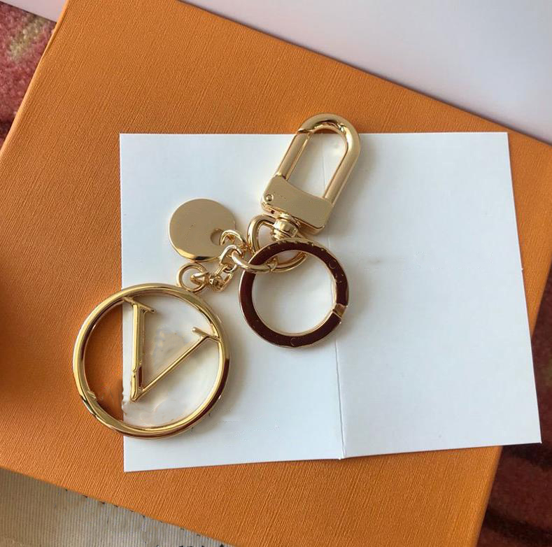 

Fashion keychain classic unisex keychains delicate gold stainless steel car keyring men women designer accessories with box, Silver