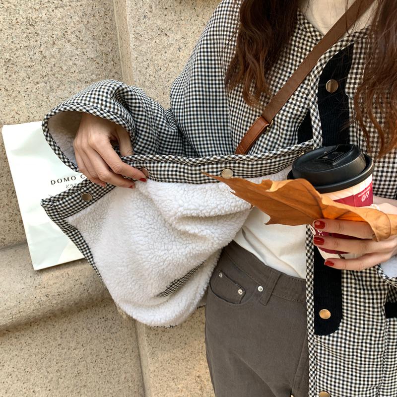 

Women's Jackets 2022 Jacket Women Faux Fur Coat Lamb Wool On Both Sides Cotton Autumn And Winter Veste Femme, Black;brown