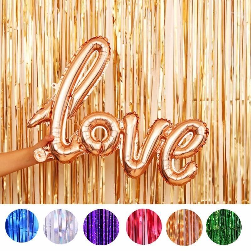 

Party Decoration 2M Rainbow Backdrop Foil Curtains Pography Background Supplies Birthday Adult Christmas And Wedding Decor