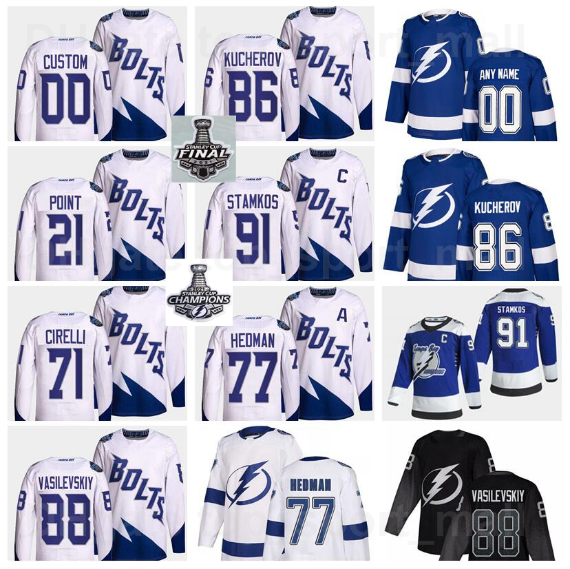 

Man Woman Youth Tampa Bay Lightning 21 Brayden Point Jersey Hockey 91 Steven Stamkos 77 Victor Hedman 86 Nikita Kucherov 88 Andrei Vasilevsk, Black;red