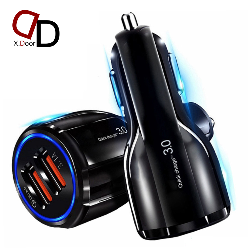 

QC 3.0 two Port High Speed Quick Charging chargers 3.1A Adapter for iphone 5 6 7 8 x 11 12 plus pro samsung s8 s10 htc huawei xiaomi android phone dual usb car charger