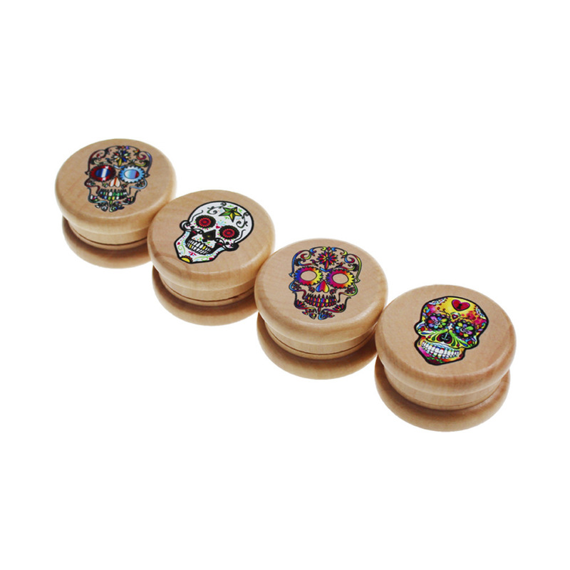 

Wood herb grinder 2 layer printing metal tooth tobacco grinders smoking accessaries