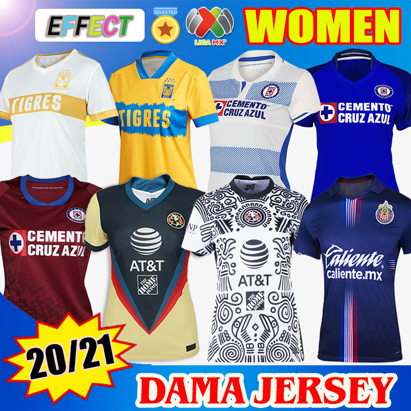 

2021 JERSEY CHIVAS ALTERNATIVO GD21 DAMA Women Soccer Jerseys 21 22 Home Away Third Club America Cruz Azul Guadalajara UANL Tigres Football Shirts, Black;yellow