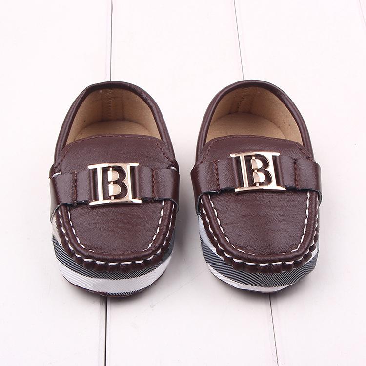

Spring And Autumn Fashion Born Baby Shoes Boys Girls Plaid Canvas Stitching PU Soft Sole Toddler First Walkers