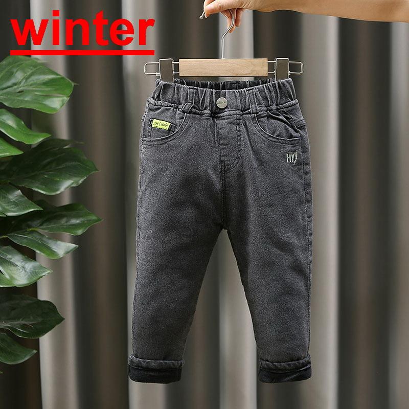 

Winter Jeans Boys Warm Pants Causal Trousers Kids Denim Children Clothing 2-6Y Young Boy Puls Velevt, Blue