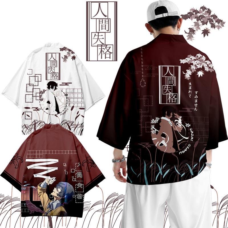 

Ethnic Clothing Japanese Anime Bungo Stray Dogs Cosplay Costume Men Women Dazai Osamu Kimono Cardigan Haori Harajuku Streetwear Tops Robe Sh