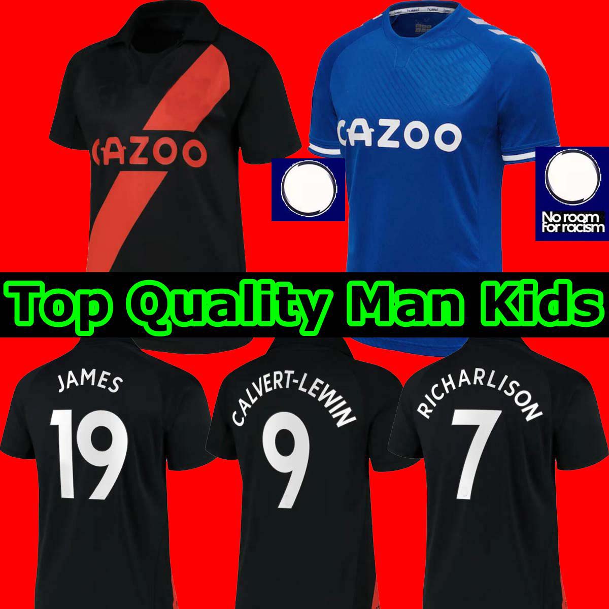 

2021 2022 Calvert-Lewin 21 22 JAMES Soccer Jerseys RICHARLISON GOMES KEANE BERNARD WALCOTT TOSUN DELPH Home Retro Football Shirts Kit, 00-01 away man+patch
