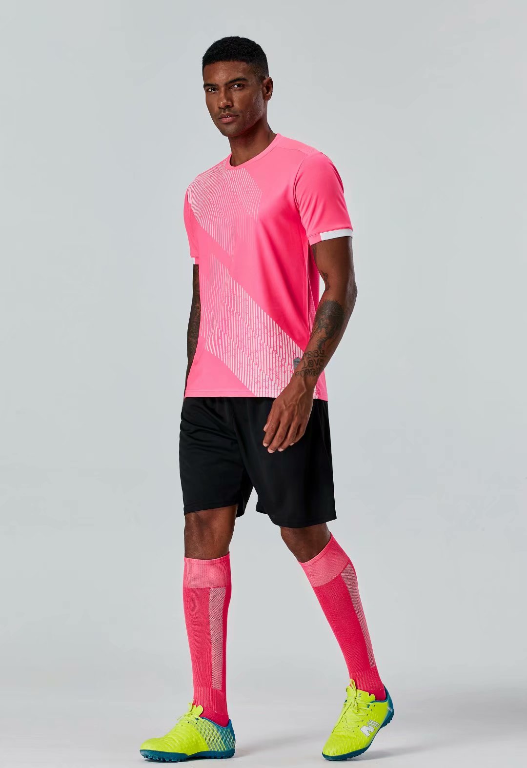 

#092 Football uniform men+kids soccer Jersey printing team custom track and field sports short-sleeved shirt, Black;yellow