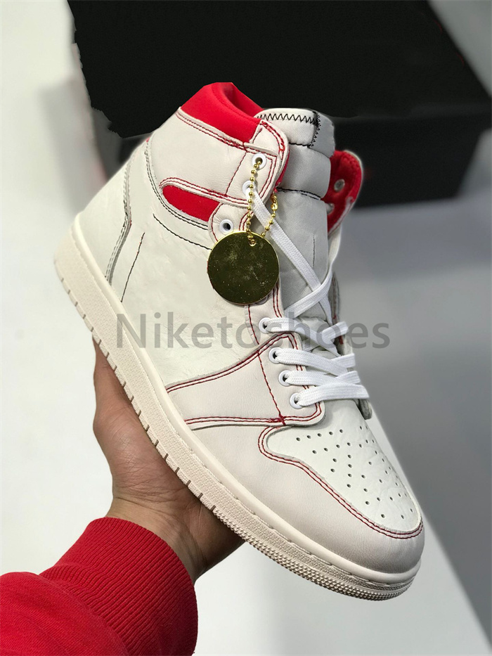 

Phantom 1 Retro High OG Sports shoes Sail Black University Red 1s Mens Womens Basketball Shoes 1 Sport Trainers Sneakers, 01