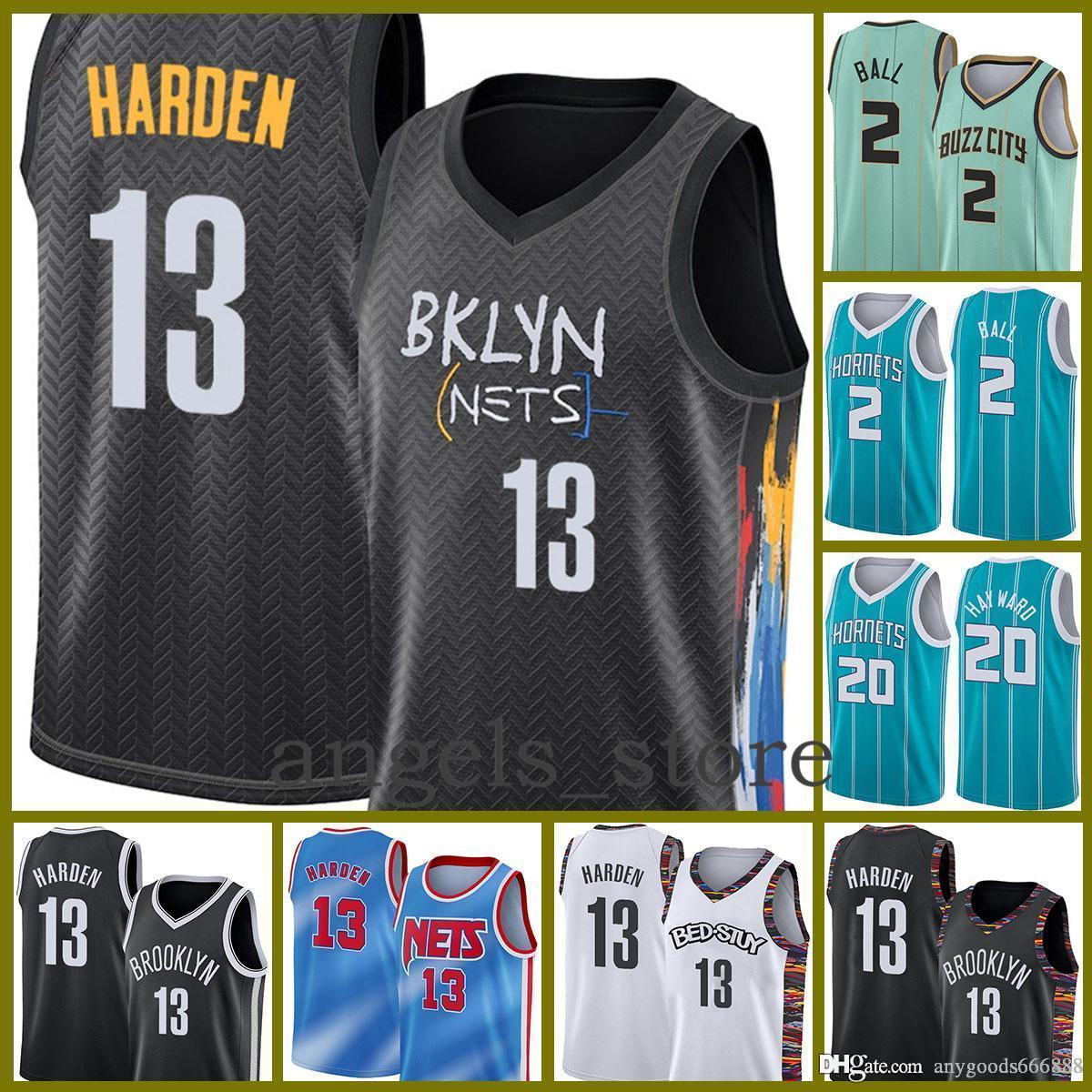 

Brooklyn Net James 13 Harden Kyrie Mens 11 Irving 2021 New basketball Jersey Collin 2 Sexton LaMelo 2 Ball Gordon 20 Hayward 33 Yellow, Black;red
