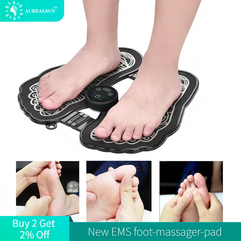 Relax Therapy Foot Spa Massager electric pad estimulador physiotherapy massageador health care USB Charging-image-672037988