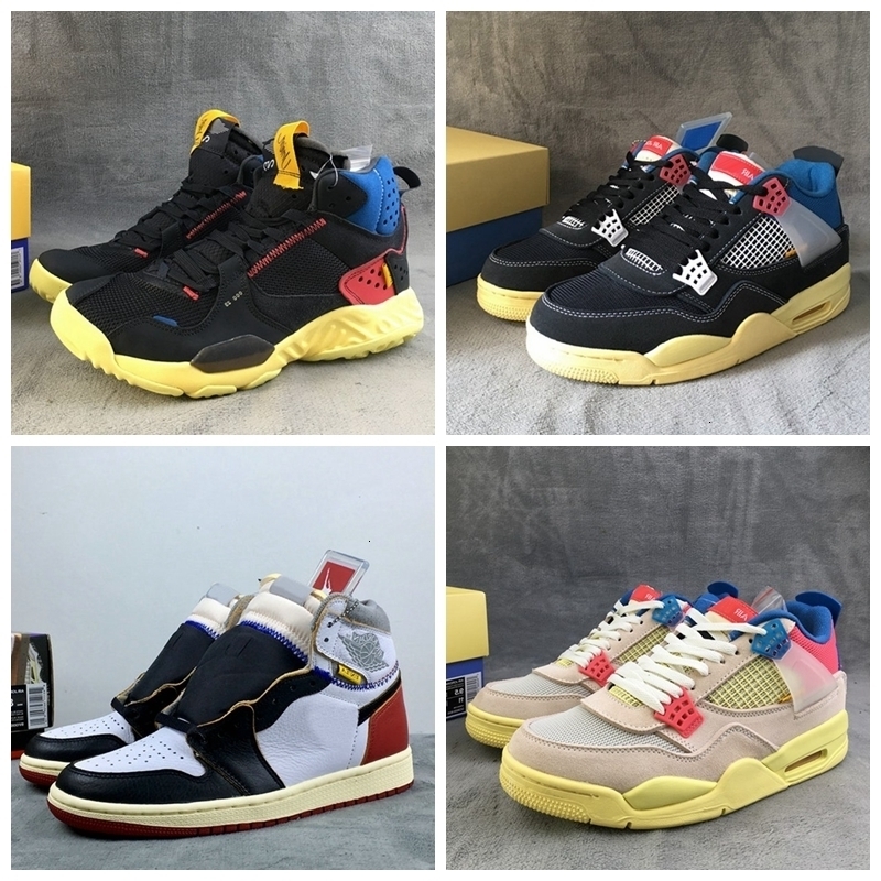 

Union LA Jumpman Delta Mid Off 4 Guava Ice 4s Collection Mens Basketball Shoes 1 High OG NRG Trainers Retro