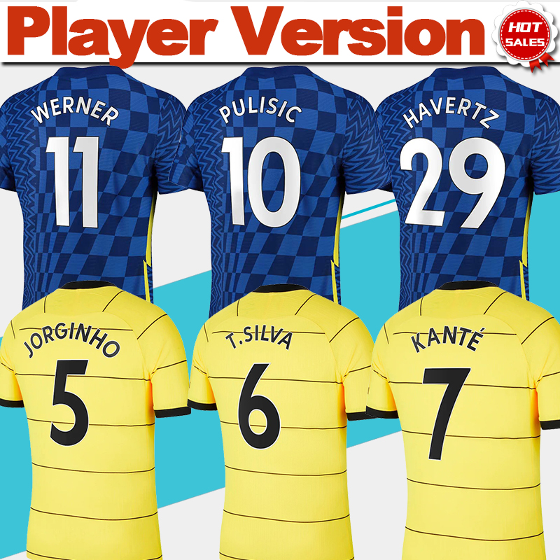 

Player Version #9 LUKAKU Football Jerseys#10 PULISIC Home Blue Soccer Jerseys 2021/2022 Men #11 WERNER soccer shirt 21/22 #7 KANTE #19 MOUNT #29 HAVERTZ uniforms Men adult, Home no patch