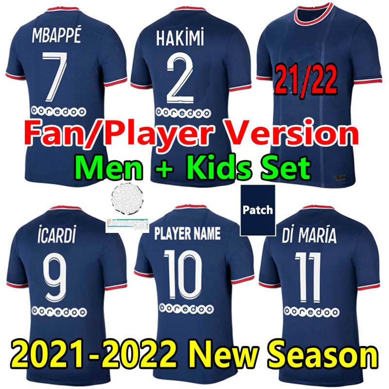 

MBAPPE HAKIMI PLAYER #30 soccer jersey SERGIO RAMOS 21 22 Maillots de foot 2021 2022 MARQUINHOS VERRATTI di maria Football shirt Men kids kit uniforms enfants foot 4th, Kids away