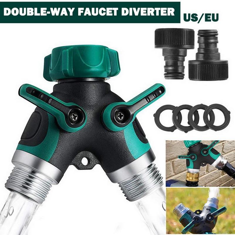 

3/4" 2 Way Garden Hose Splitter Y-Type Watering Connector Distributor For Outdoor Tap Faucet Sprinkler Drip Irrigation Systems Equipments