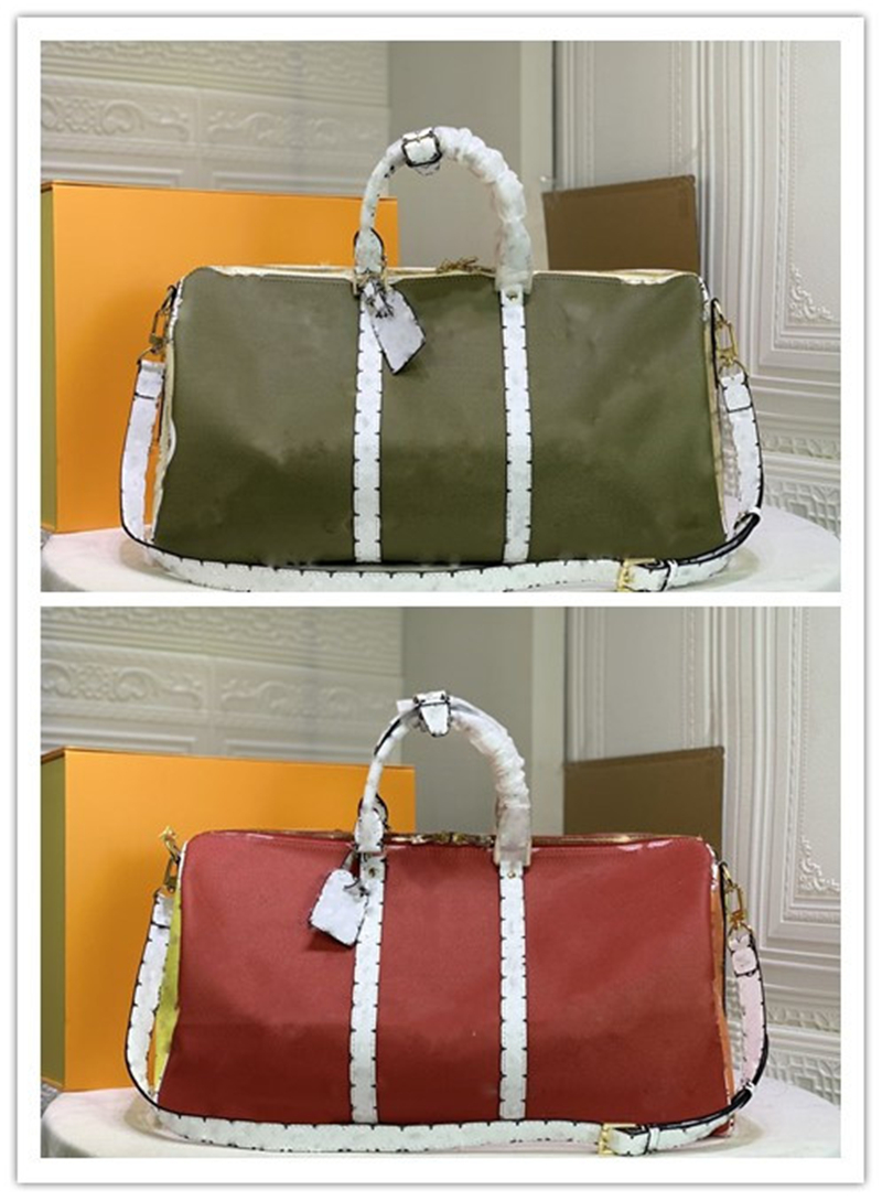 

Designer Luxury Keepall 50 Travel Bag M44590 Khaki Giant Boston Bag Women Keepall Bandouliere 50 UNUSED With Storage Bag Size: 50-29-23cm NEW, Don't pay it