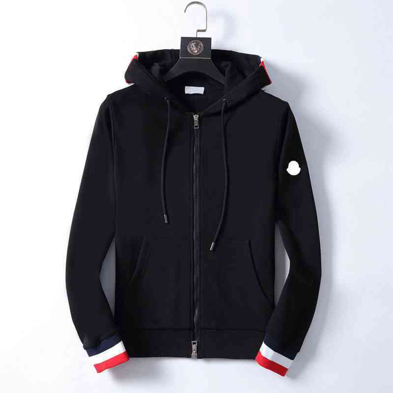 

Designer Luxury Monclair Classic Spring And Autumn Embroidered Hoodie Sweater Mens Womens Versatile Cardigan Zipper Hooded Thickened Coa, Customized