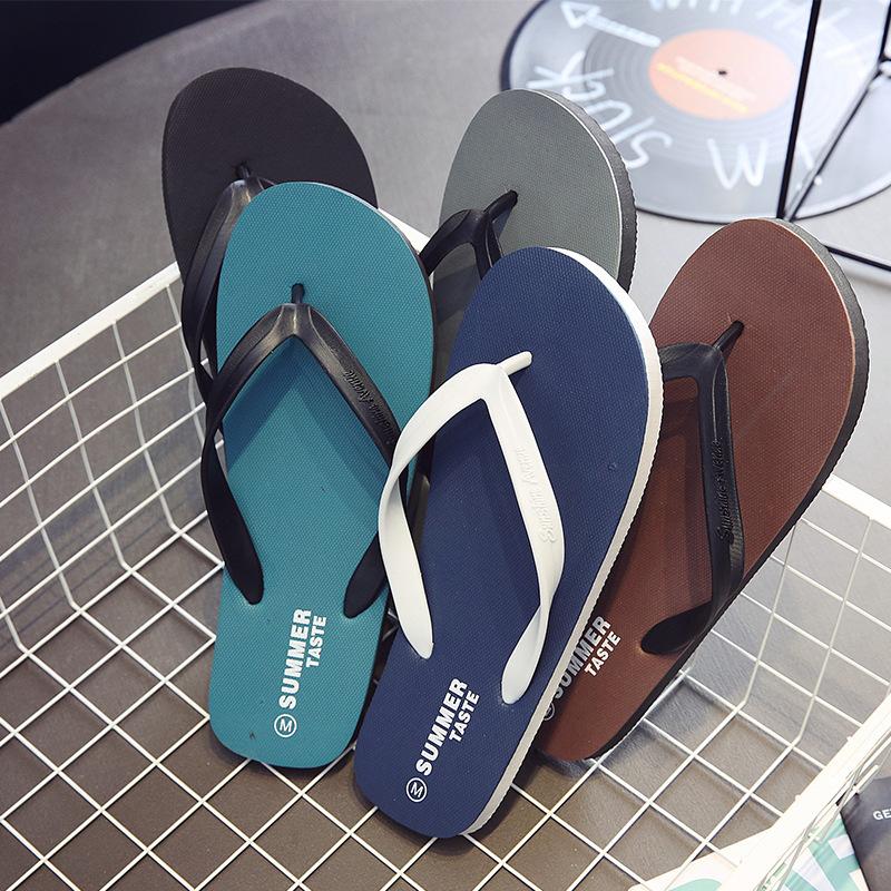 

Slippers Size38-45 Men Shoes Unisex Summer Beach Sandals Anti-slip Fashion Outdoor Breathable Casual Couple Sandal Flip Flops, Black