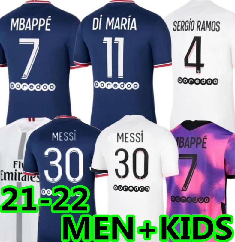 

MBAPPE MESSI HAKIMI SERGIO RAMOS ps g Soccer jerseys 21 22 Maillots football shirts 2021 MARQUINHOS VERRATTI men kids uniform enfants maillot de foot, 20-21 adult size