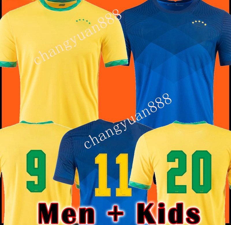 

2021 soccer jersey Camiseta de futbol bRAZILS football shirt jesus brasil 20 21 maillot foot men + kids kit United Manchester ronaldo888, Away