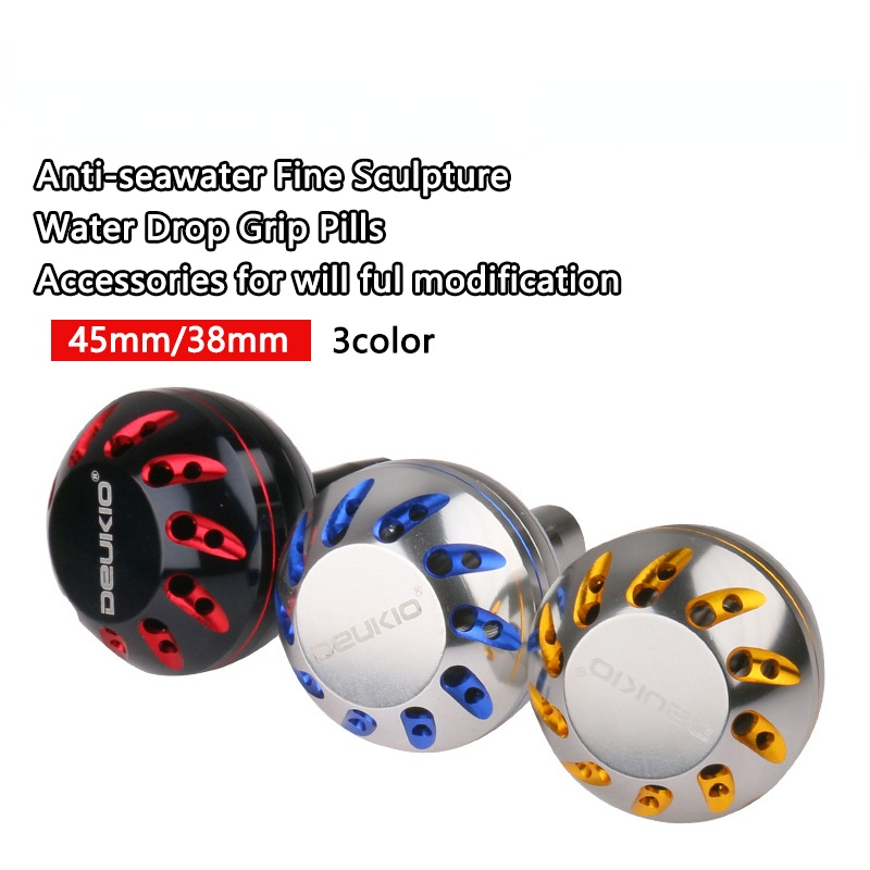 38MM/45mm Metal Fishing Reel Handle Knob Fishing Rocker Knob Alloy for Spinning Wheel Baitcasting Component Reel Grips-image-729102655