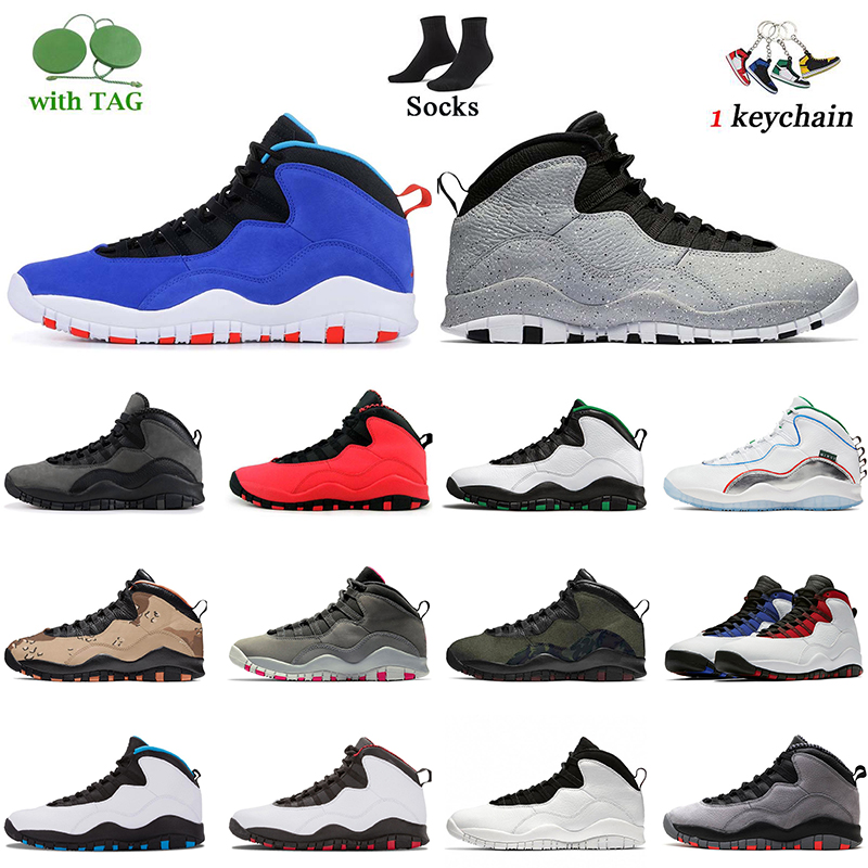 

2022 Good Quality Mens Basketball Shoes Jumpman 10 10s Men Trainers Off Tinker Racer Blue Cement Wings Seattle GS Fusion Red Shadow OVO White Powder Blue AJ10 Sneakers, D32 cement 40-47