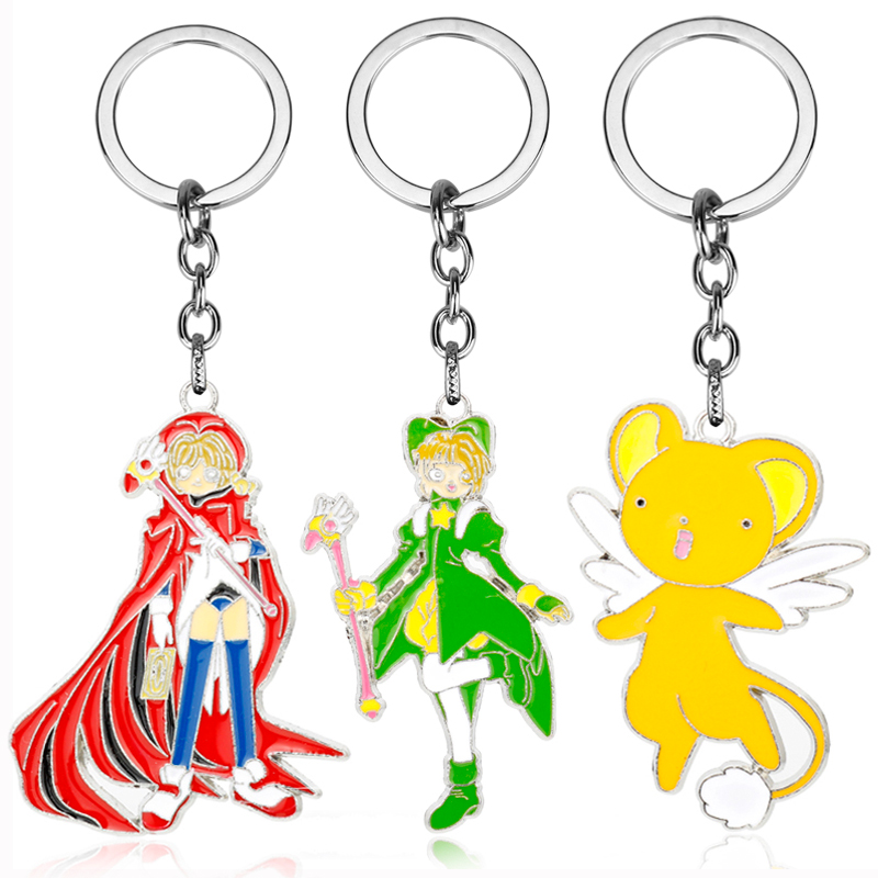 

Keyring Hot Anime Card Captor Sakura Cardcaptor Tomoyo Kinomoto Daidouji Metal Keychain Accessories Keyring Jewelry Girl Gifty