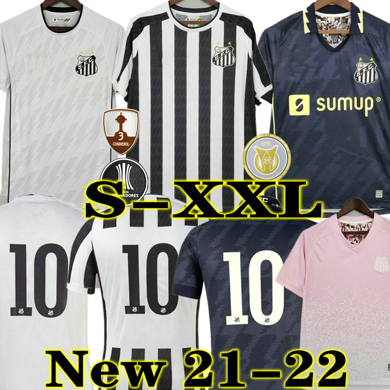 

PELÉ 21 22 FC Santos Soccer Jerseys Home white 3RD Veríssimo Alison Jobson Sánchez Carlos Jersey 2021 2022 Marinho away third Men football s, Black;yellow