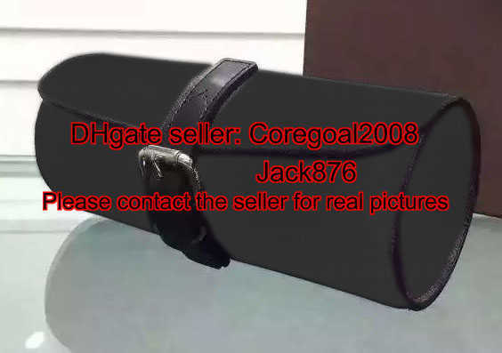 

3 WATCH CASE M43385 BOX mens designer women pouch timepieces travel accessory leather trimmings N41137 M47530 M32609 5 colors m32719 black, Black flower