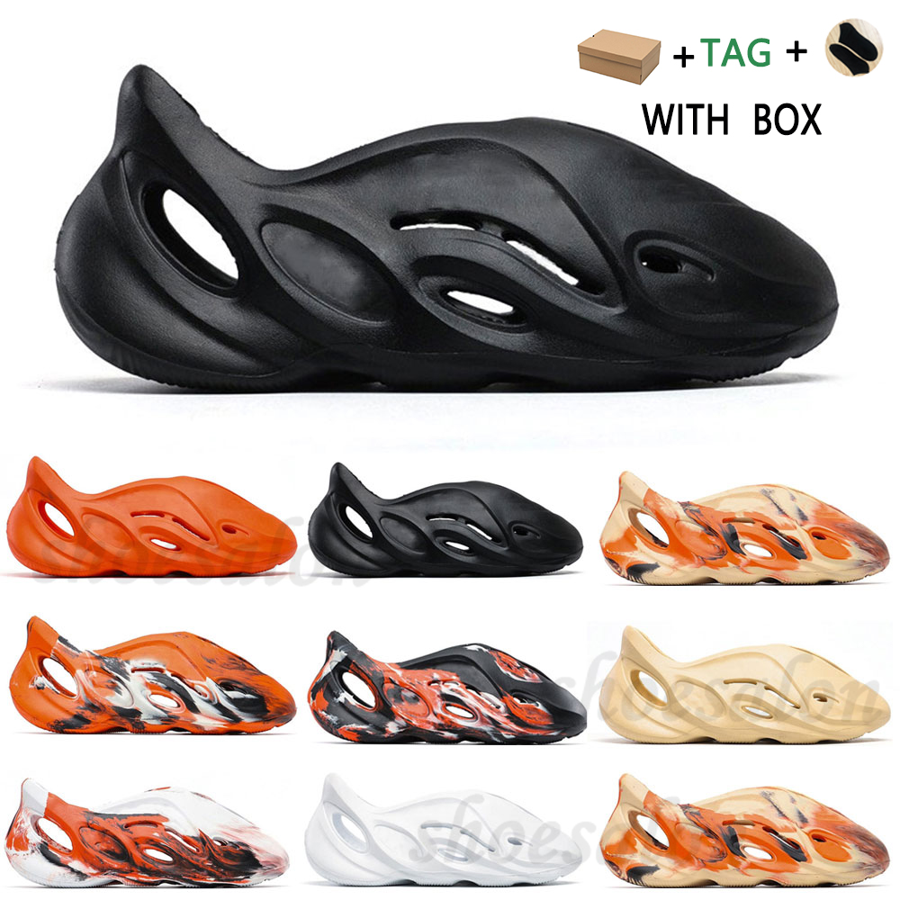 

2021 Fashion foam runner slipper shoes Preferential resin bone Dark Mineral blue white Earth Brown soot men women runners sandals sneakers #drn, Black