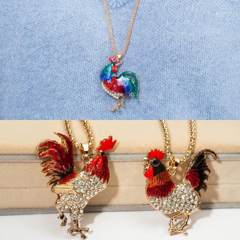 

I'm A Big Cock Chicken Dance Sweater Chain Long Money Necklace Jewelry Selling Foreign Trade Chains