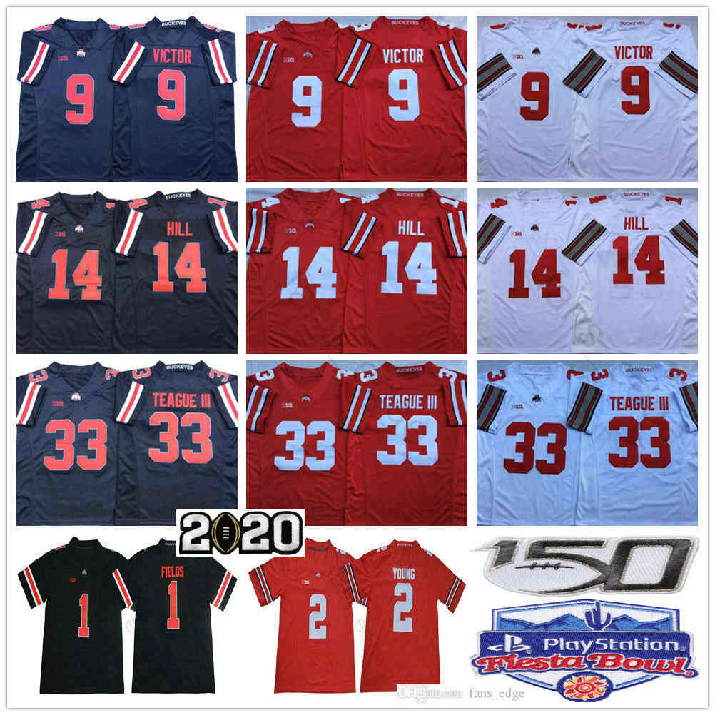 

NCAA Ohio State Buckeyes College Football 9 Binjimen Victor 33 Master Teague III KJ Hill Justin Fields Chase Young Wholesale 150TH Jerseys, As picture