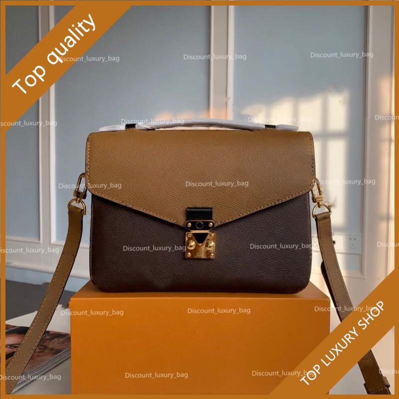 

5A Top quality ladies shoulder bag pochette metis woman handbag genuine leather messenger bags fashion cross body bagss with box M44875