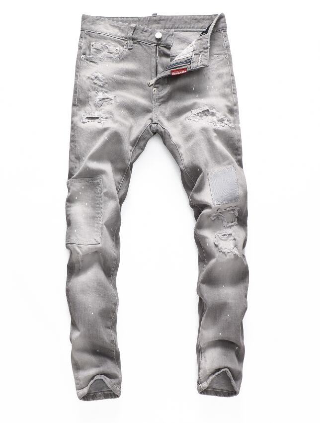 

2021 the latest fashion jeans and men's pants stylist tight holes slim boutique craft no.-40#205, 05